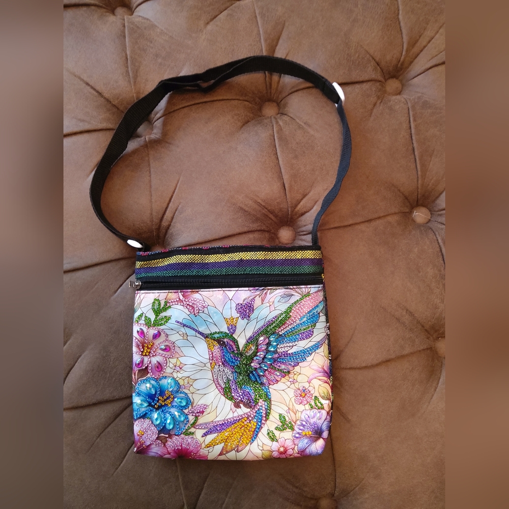 Colorful Hummingbird Adjustable Strap Bag - Multicolor - Picture 3 of 6